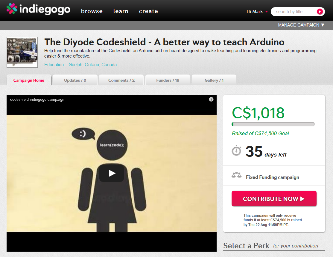 The Codeshield IndieGoGo